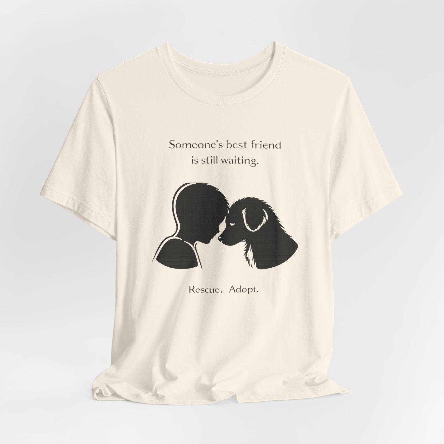 Rescue & Adopt Dog Graphic T-Shirt | A Best Friend Is Waiting