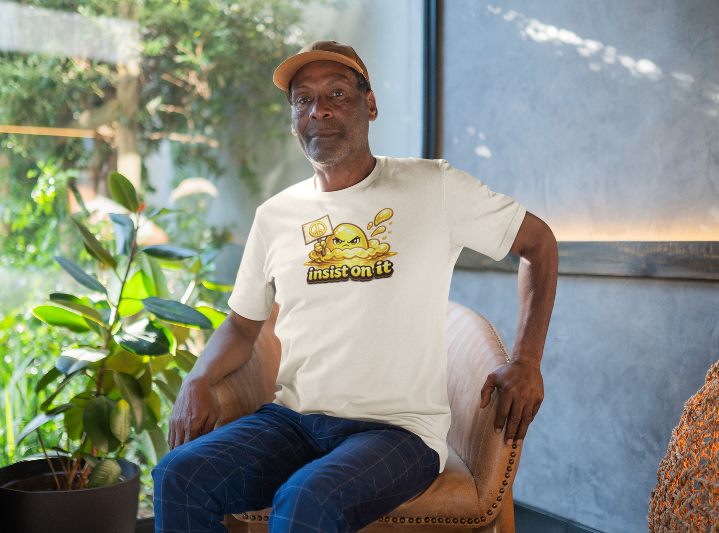 Insist On It – Peace Sign Statement Graphic T-Shirt