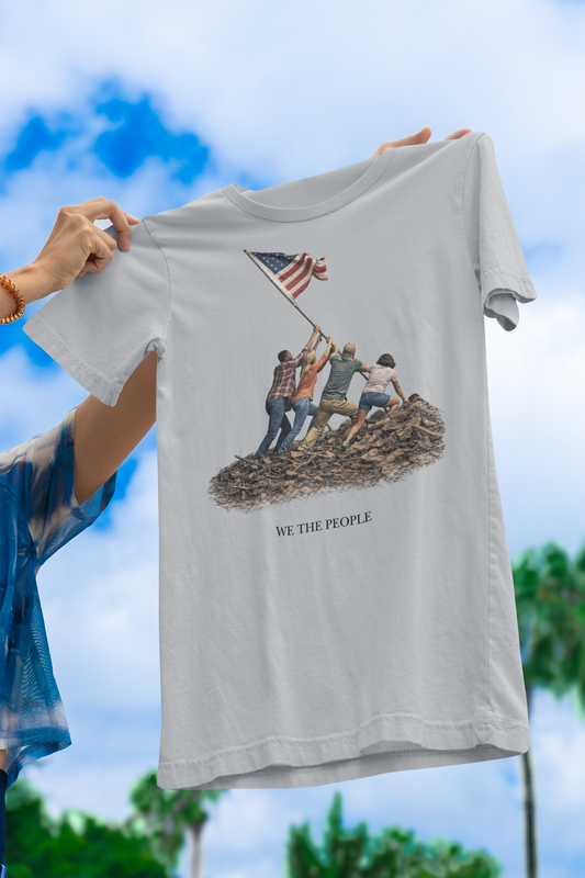 We the People Graphic T-Shirt | Raising the American Flag