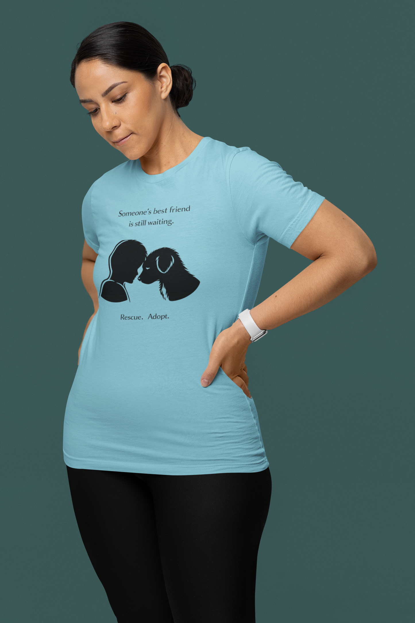 Rescue & Adopt Dog Graphic T-Shirt | A Best Friend Is Waiting