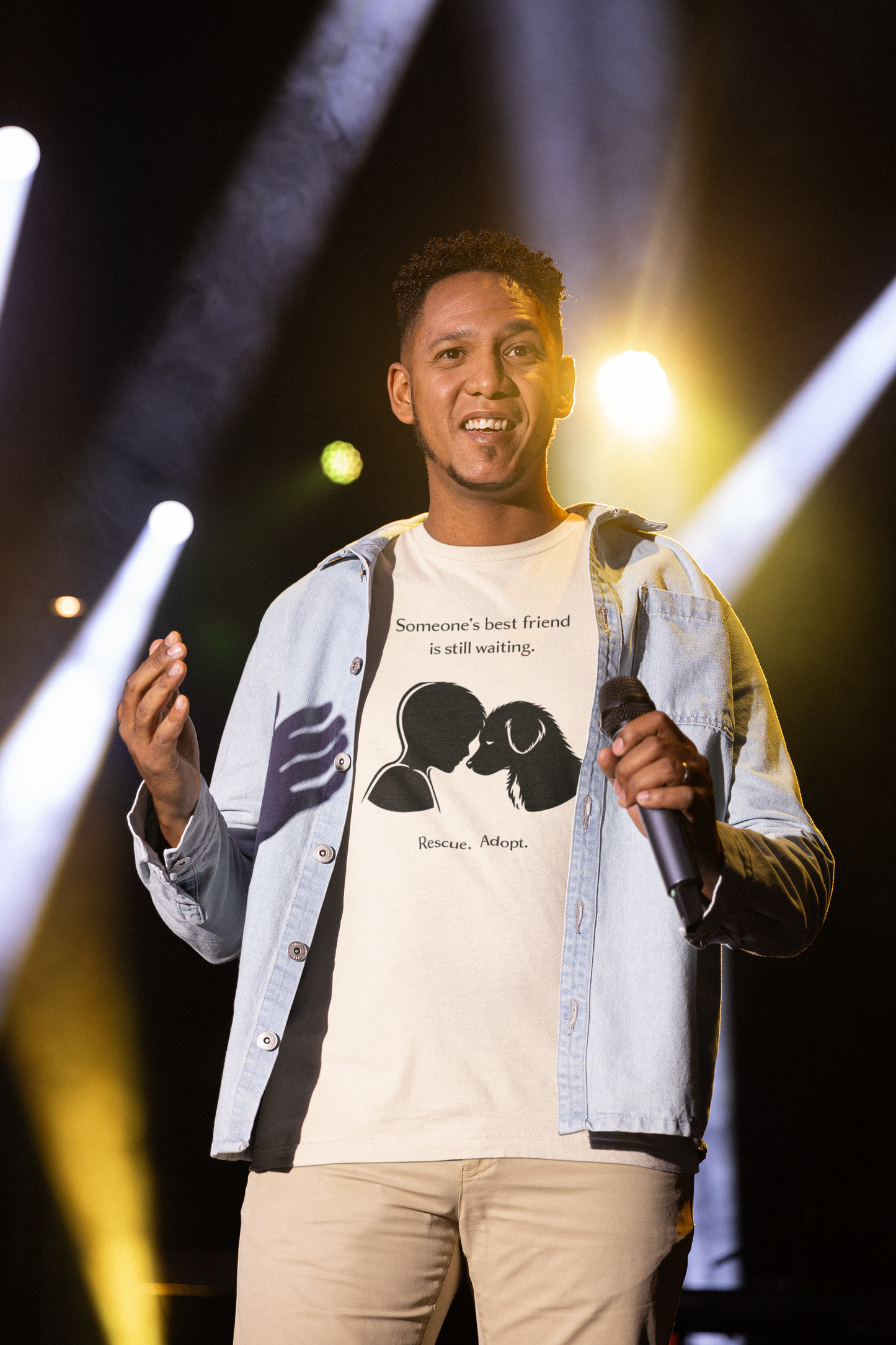 Rescue & Adopt Dog Graphic T-Shirt | A Best Friend Is Waiting