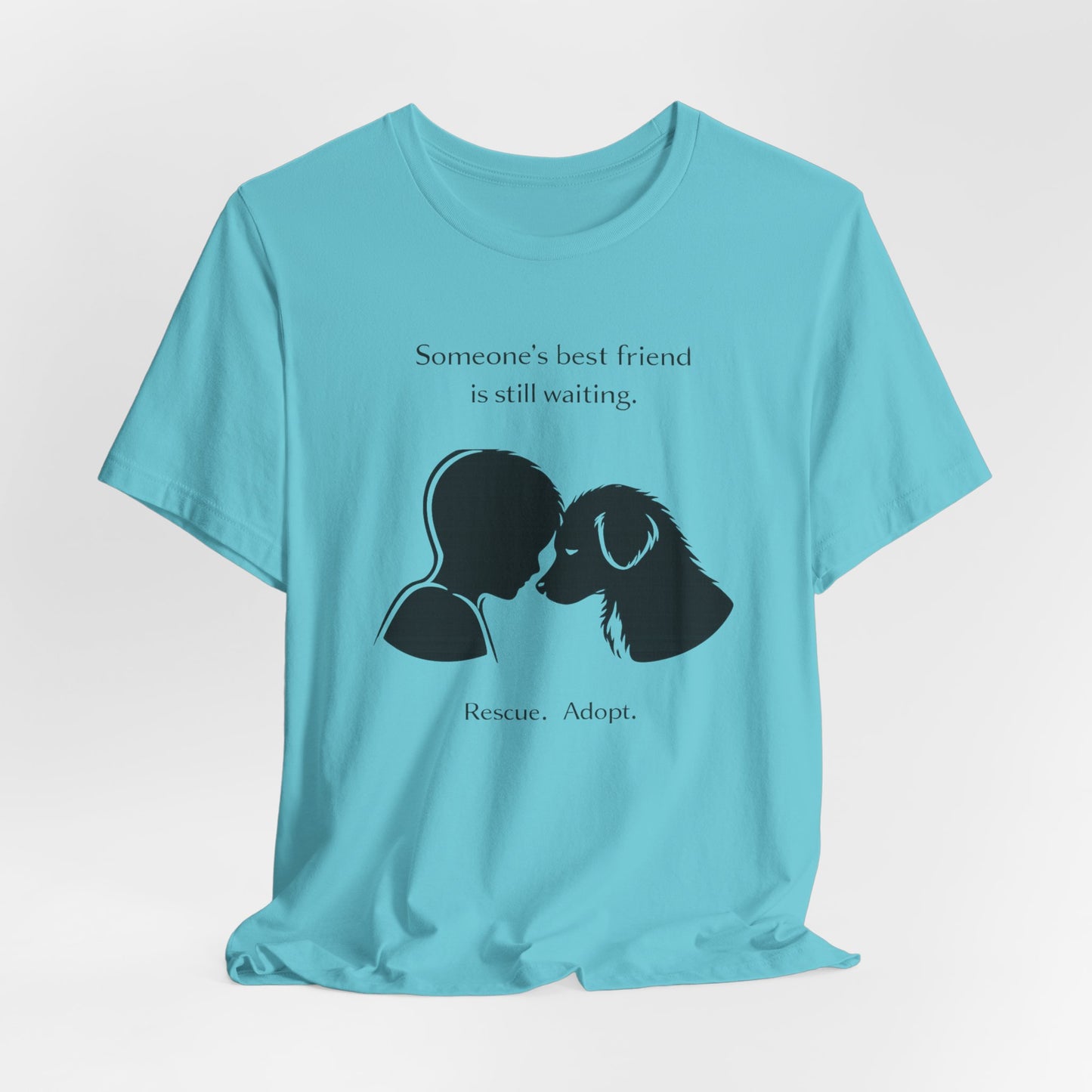 Rescue & Adopt Dog Graphic T-Shirt | A Best Friend Is Waiting